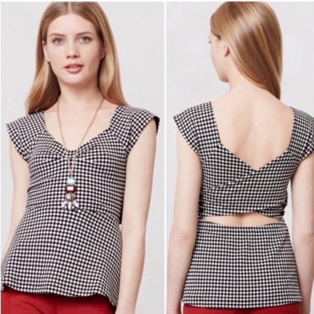 Anthropologie cross back peplum